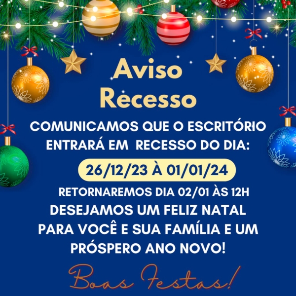 Aviso de Recesso!